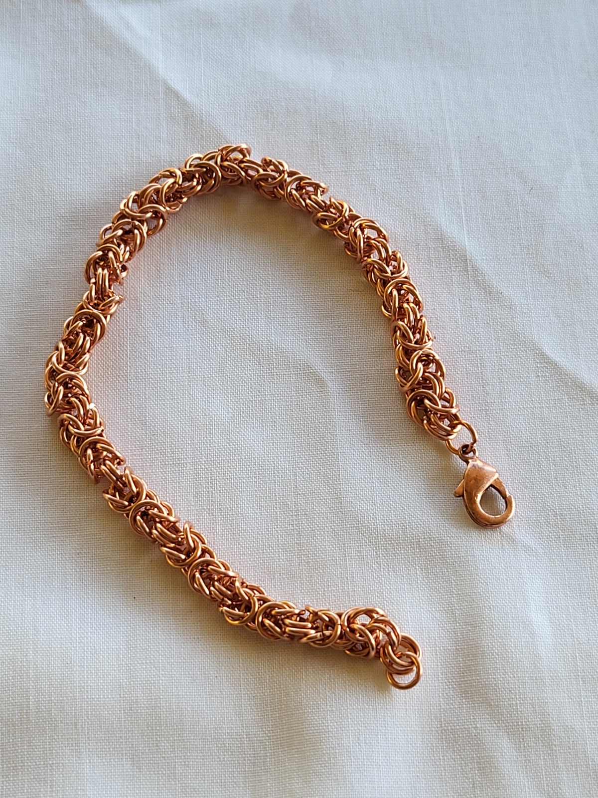 Men's Copper Chain Mail Bracelet