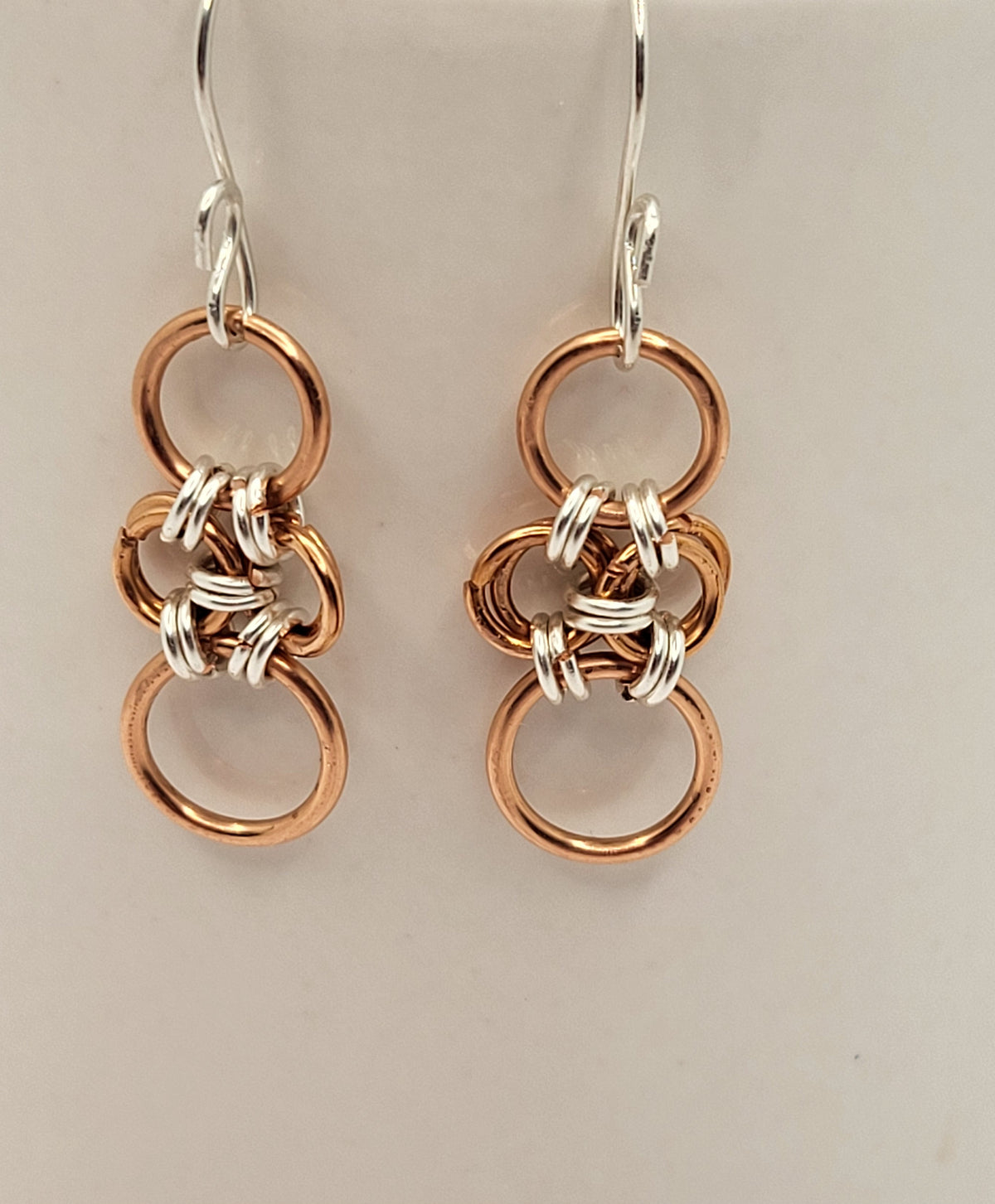 Chain Mail with Copper Earrings