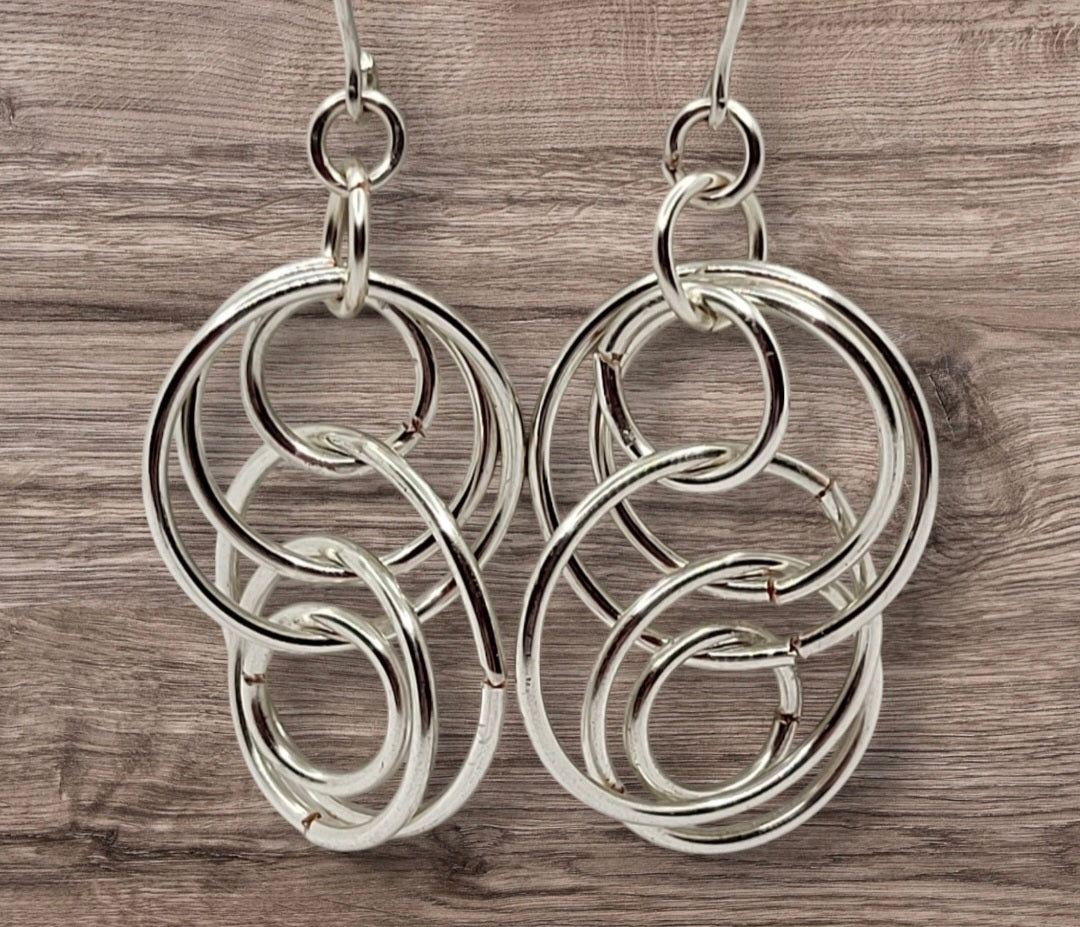 Loops and Loops Silver Earrings