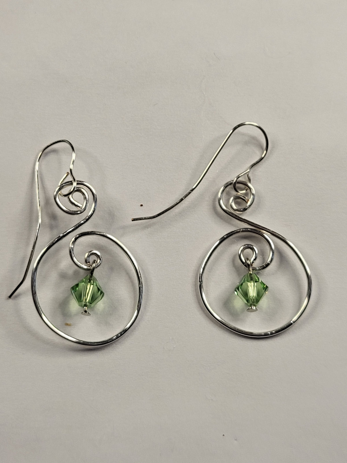 Hoop birthstone earrings