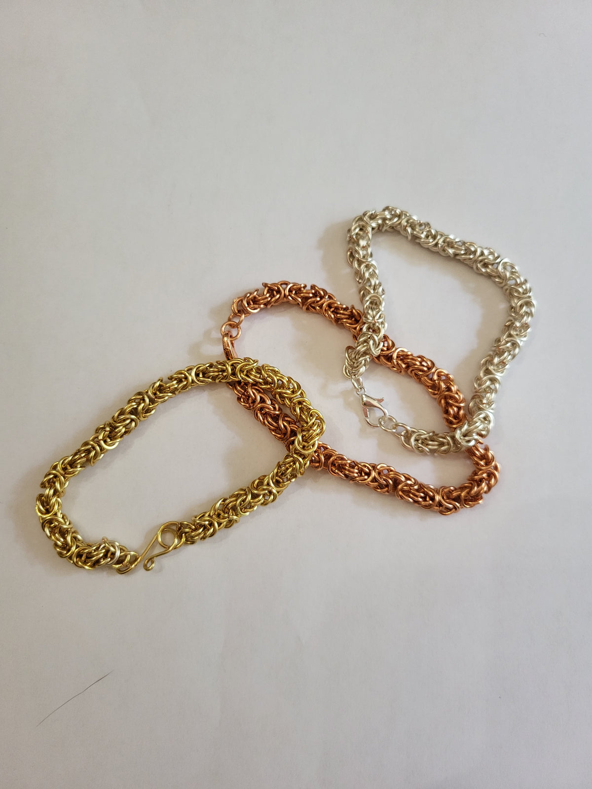 Handcrafted Byzantine Weave Chain Mail Bracelet
