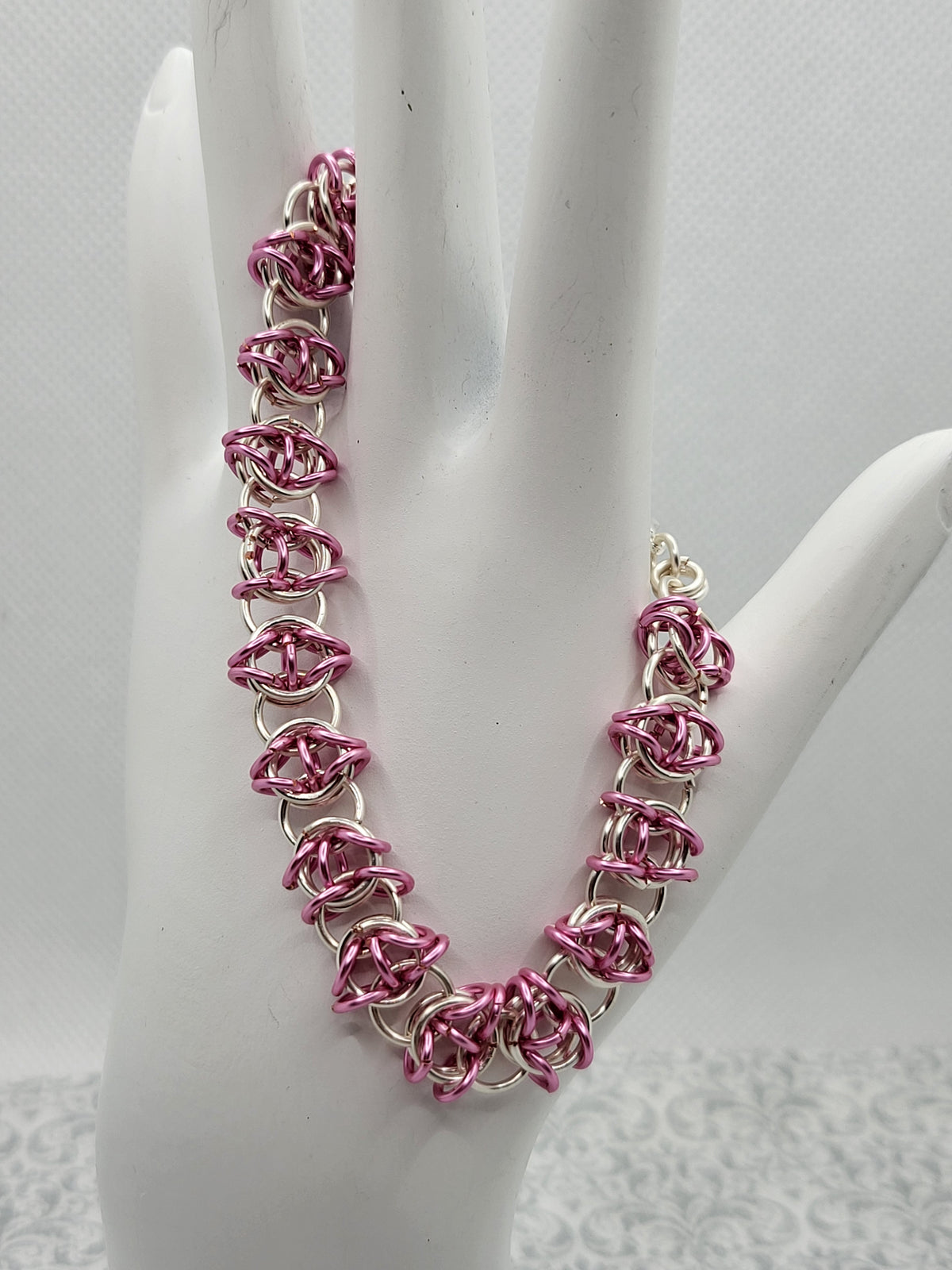 Pink and Silver Celtic Visions Bracelet