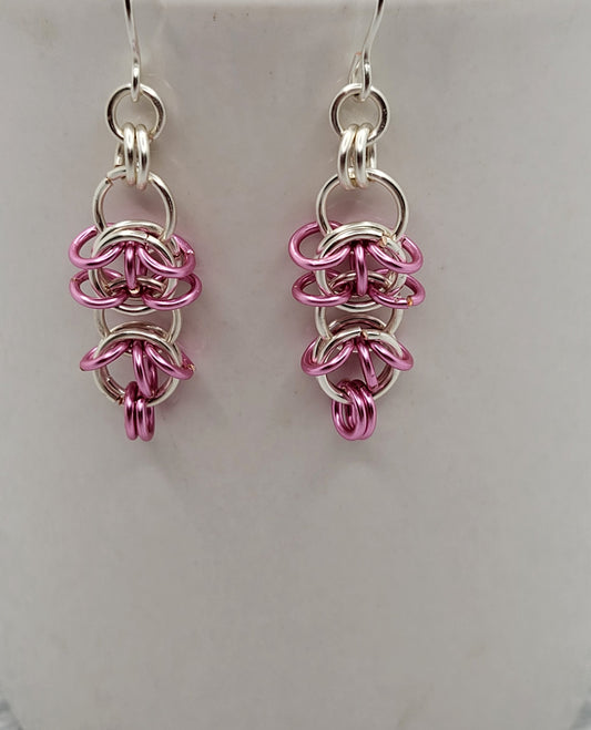 Pink and Silver Celtic Visions Earrings