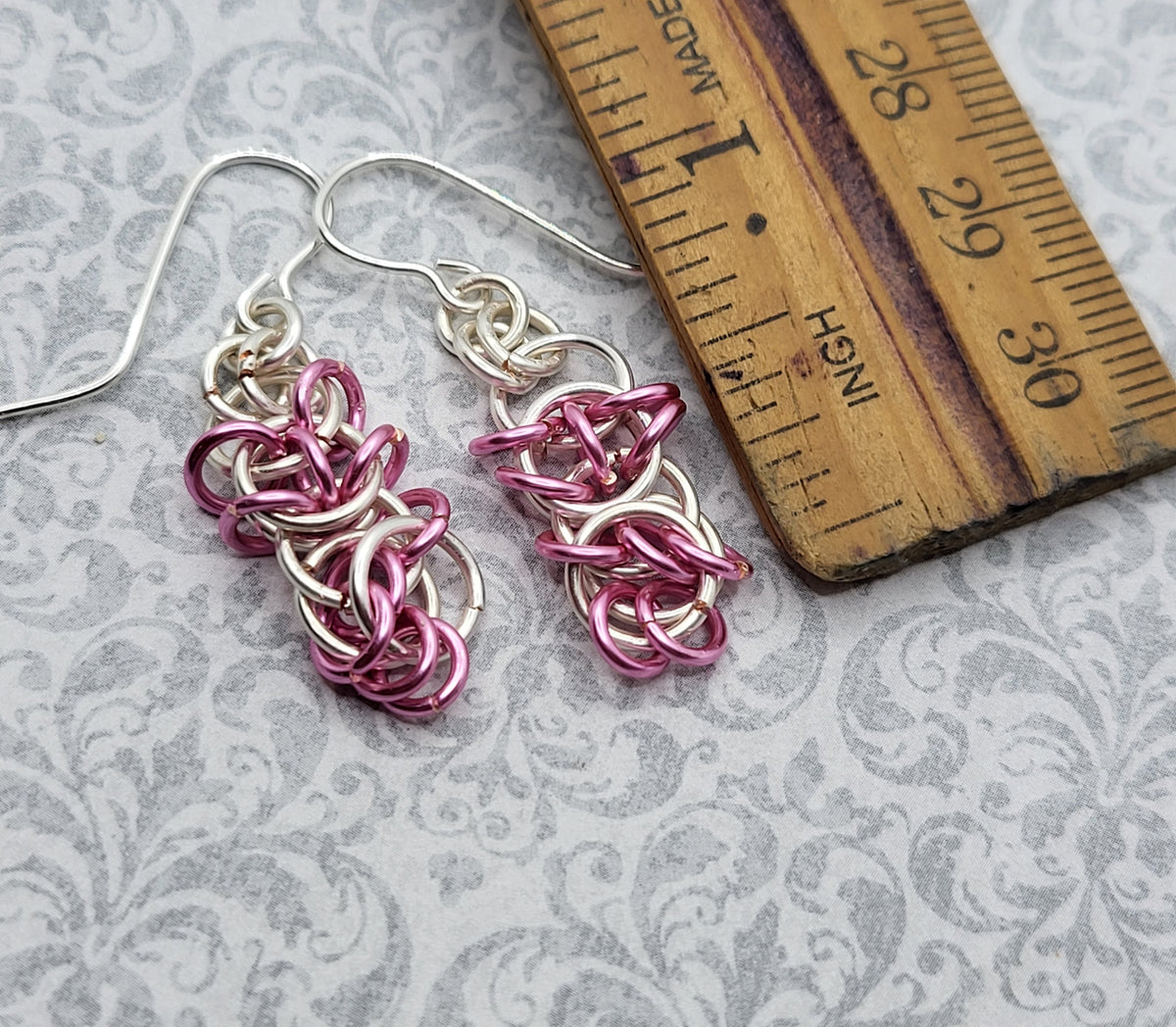 Pink and Silver Celtic Visions Earrings