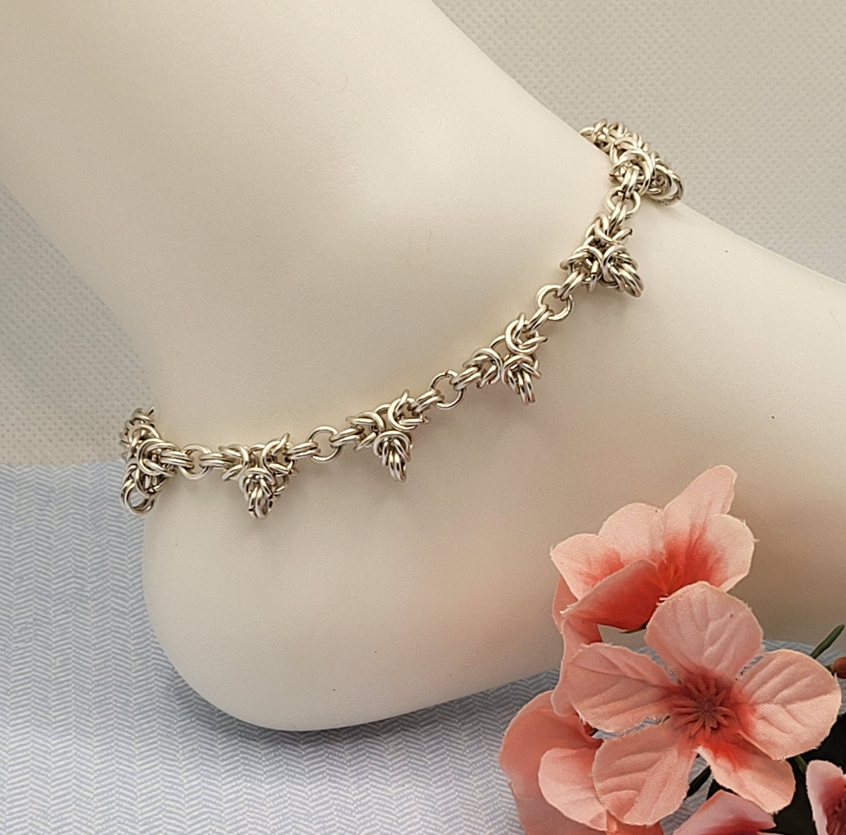 Silver anklet