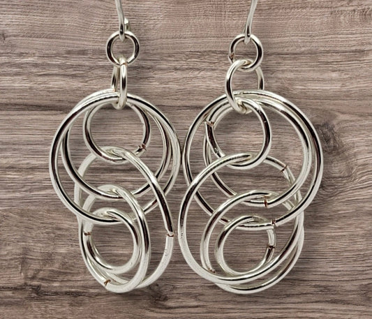 Loops and Loops Silver Earrings