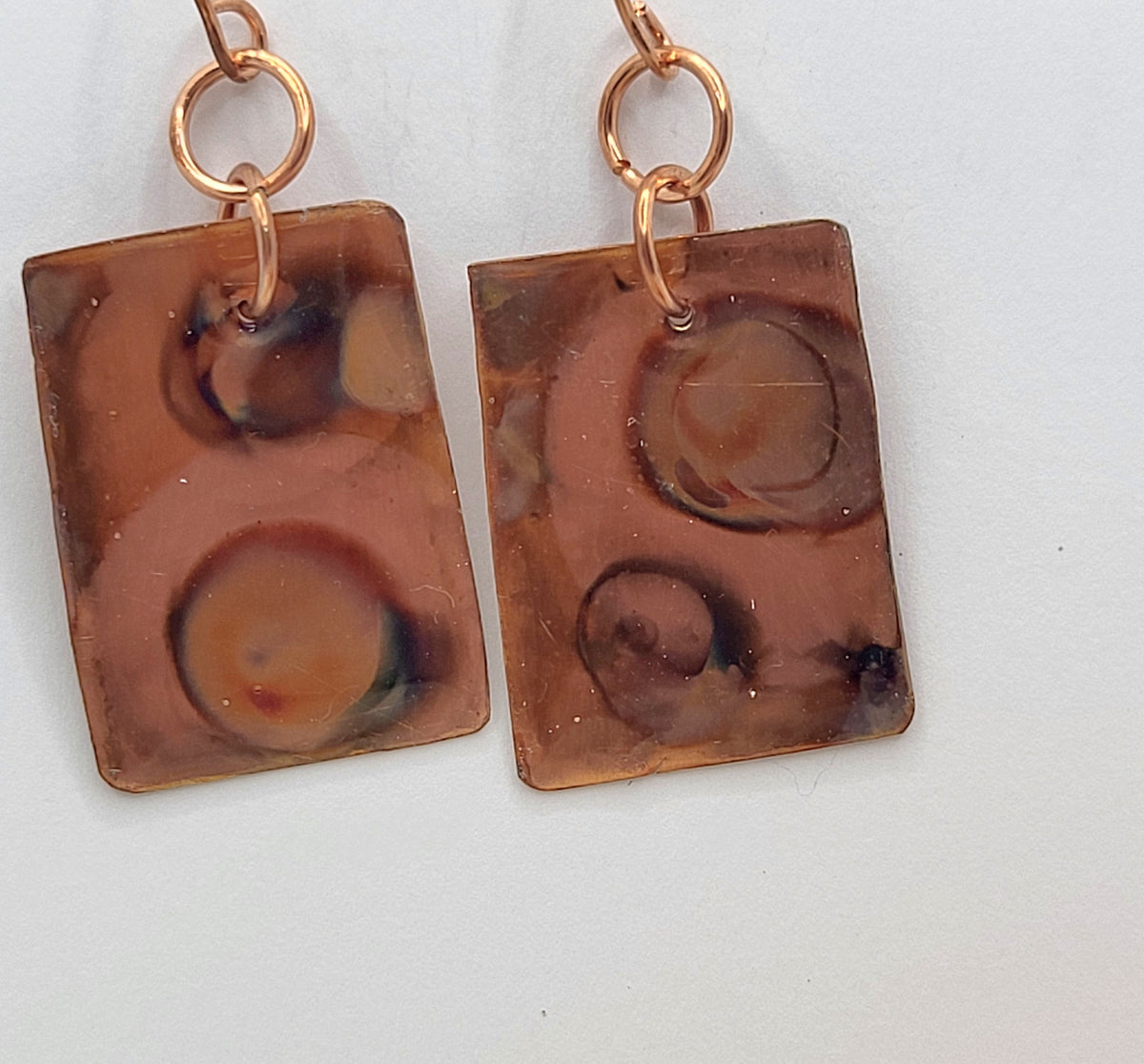 Flame colored earrings