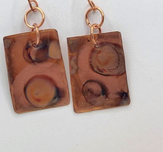 Flame colored earrings