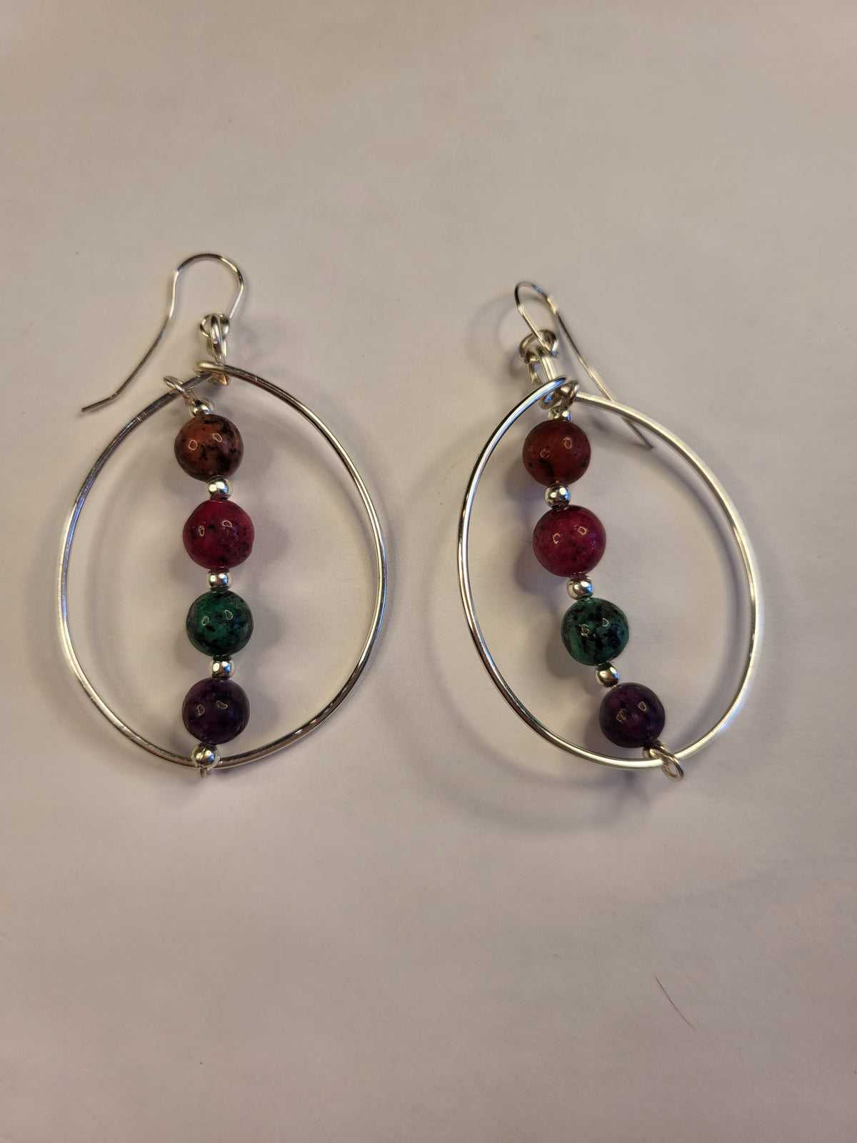 Granite hoop earrings