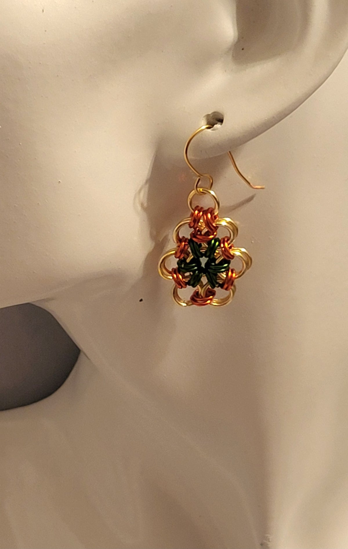 Fall Chain Mail Earrings
