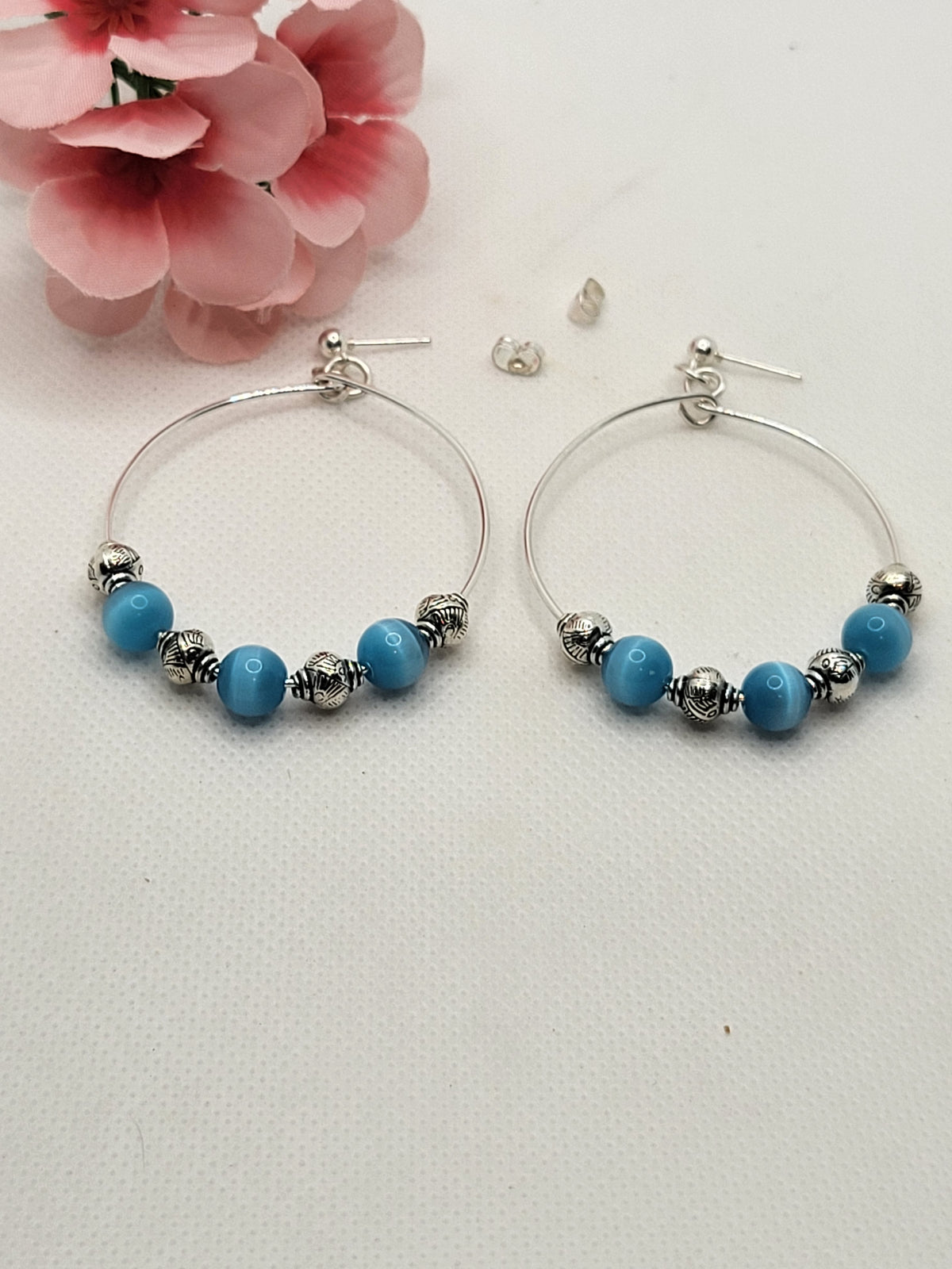 Jasper hoop earrings