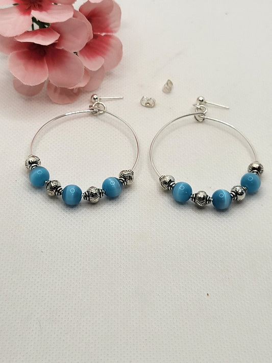 Jasper hoop earrings