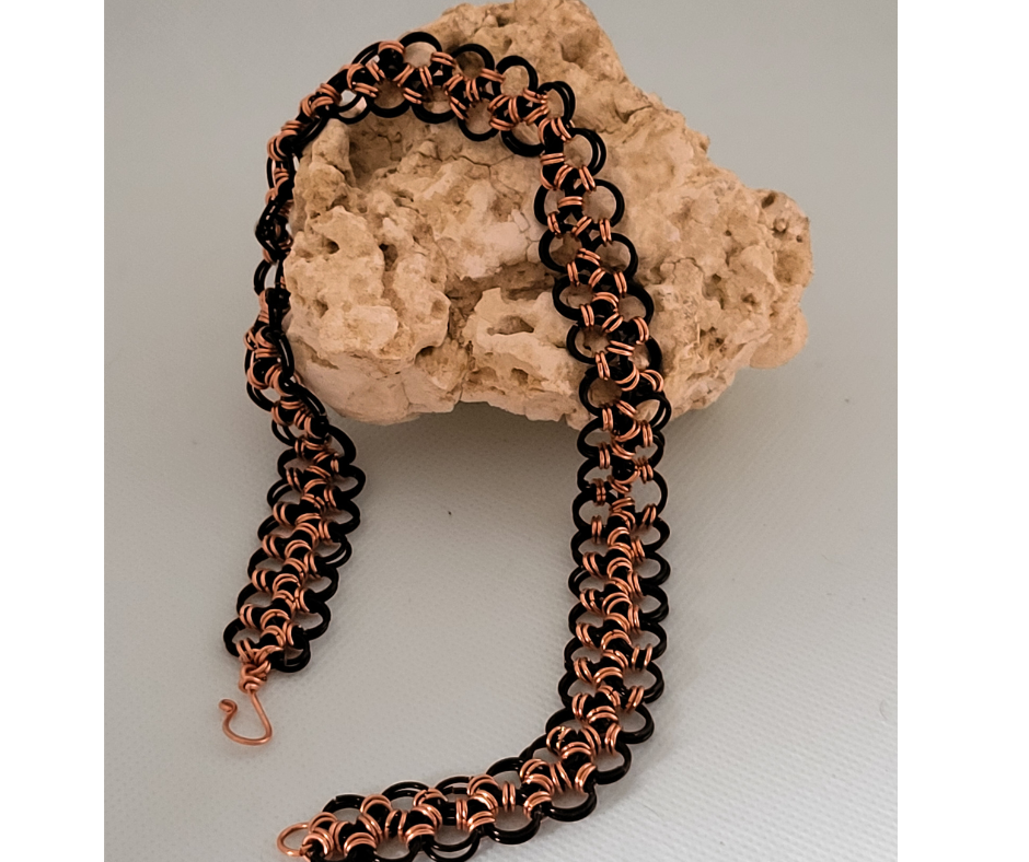 Black and Copper Choker necklace